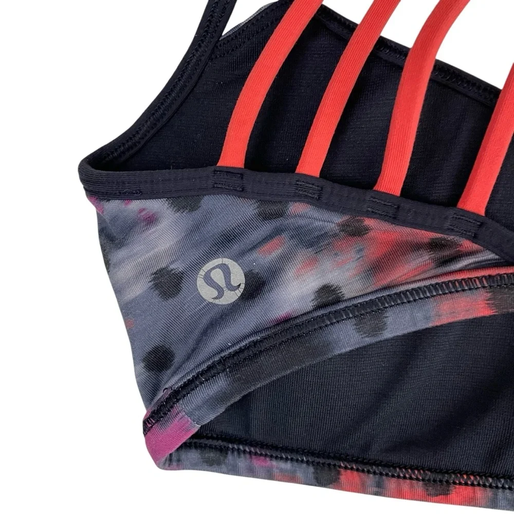 lululemon‎ Lighten Up Sports Bra Windy Bloom Luxtreme Sz 4